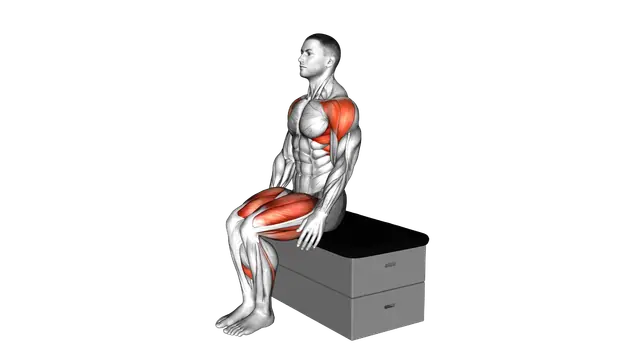 Sitting Lateral Raise StepOut on a padded stool exercise demonstration