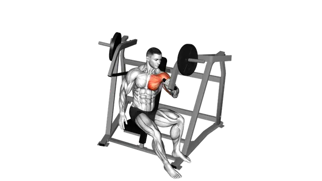 Lever One Arm Incline Chest Press (plate loaded) exercise demonstration