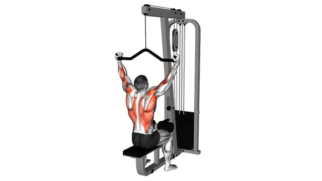 Cable Neutral Grip Wide Pulldown exercise demonstration