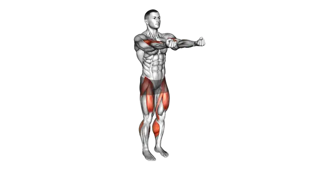 Biceps Curl Front Step exercise demonstration