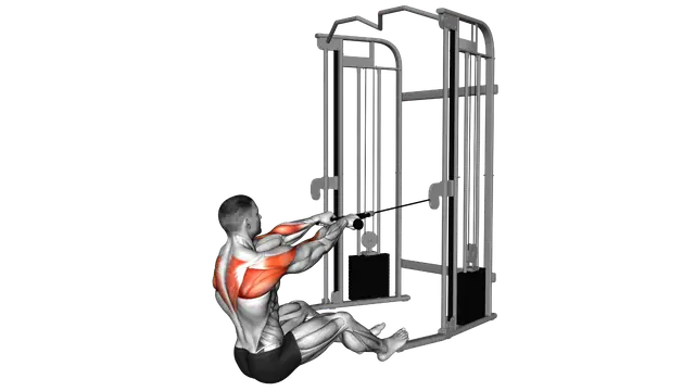 Cable Seated Face Pull (with rope) exercise demonstration