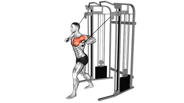 Cable Low Chest Press exercise demonstration
