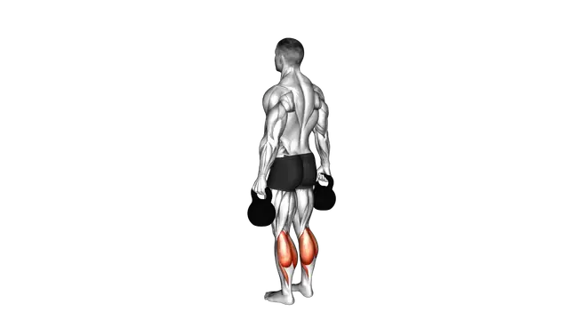 Kettlebell Standing Calf Raise exercise demonstration