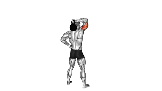 Kettlebell Standing One Arm Extension exercise demonstration