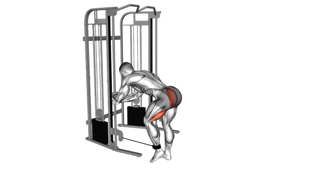 Cable Donkey Kickback exercise demonstration