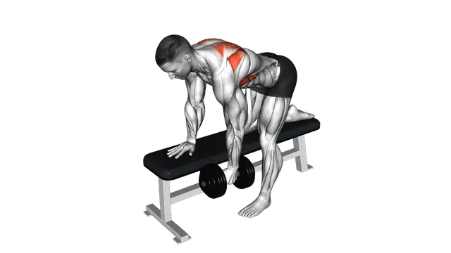 Dumbbell Bent Over Scapula Row exercise demonstration