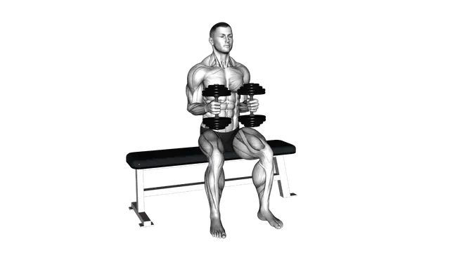 Dumbbell Seated External Rotation exercise demonstration