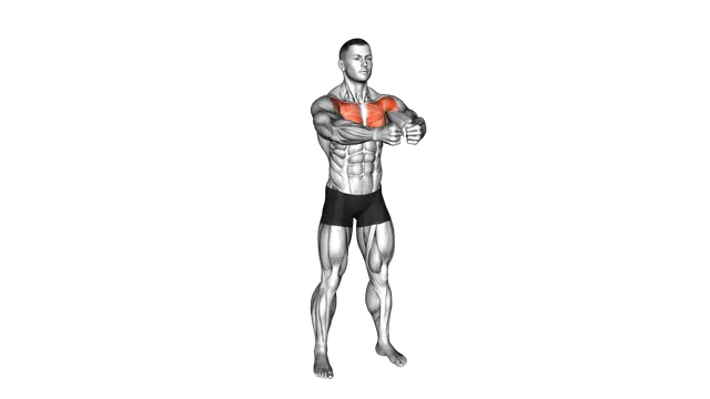 Bodyweight Standing Alternate Chest Fly exercise demonstration