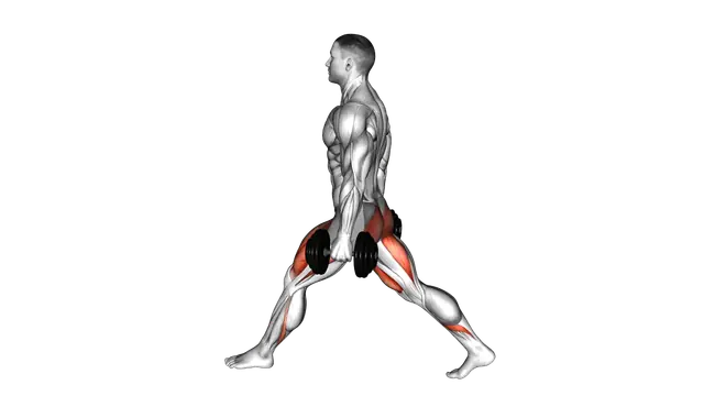 Dumbbell Low Split Squat exercise demonstration