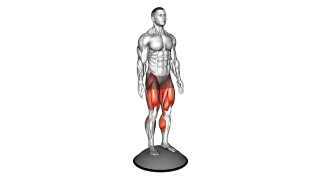 Bosu Ball Alternate Heel Touch Side Kick Squat exercise demonstration