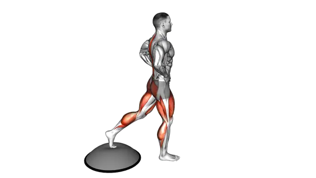 Bosu Ball Single Leg Good Morning exercise demonstration