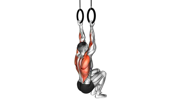 Ring Self Assisted Chin Up exercise demonstration