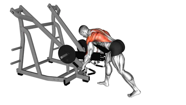 Lever Bent Over Row (with chest support) exercise demonstration