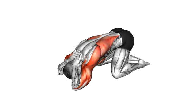 Armless Prayer Stretch exercise demonstration