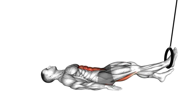Ring Hip Lift Single Leg Curl exercise demonstration