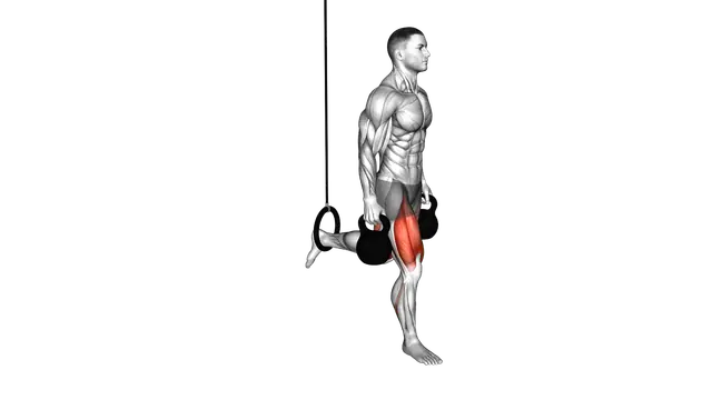 Kettlebell Single Leg Split Squat with the Ring exercise demonstration