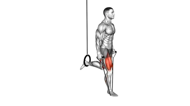 Band Single Leg Split Squat with the Ring exercise demonstration