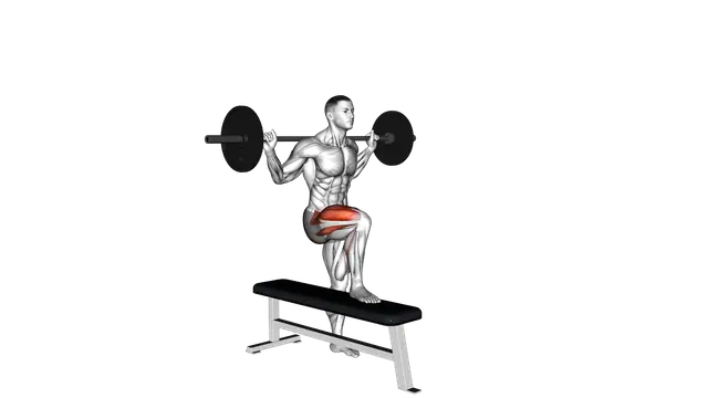 Barbell Bench Lateral Step up exercise demonstration