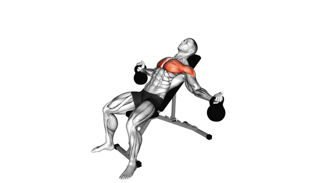 Kettlebell Incline Fly exercise demonstration