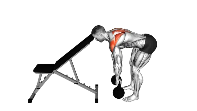 Kettlebell Head Supported Row exercise demonstration