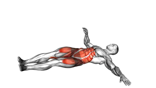 Bodyweight Lying Oblique V Up exercise demonstration