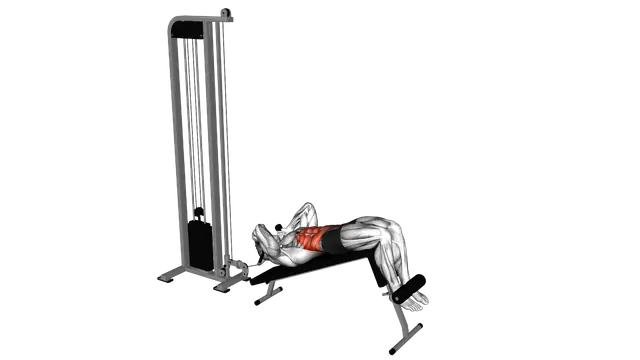 Cable Decline Crunch exercise demonstration