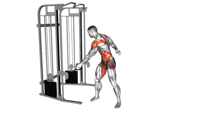 Cable Standing Backhand exercise demonstration