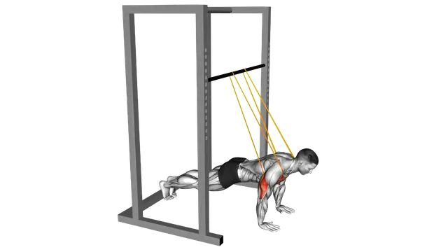 Resistance Band Assisted Push up exercise demonstration