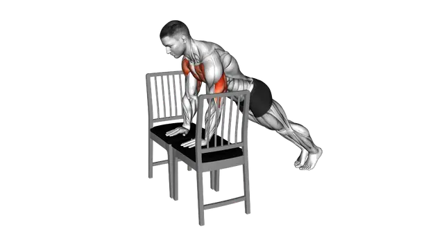 Incline Close Grip Push Up with Chair exercise demonstration