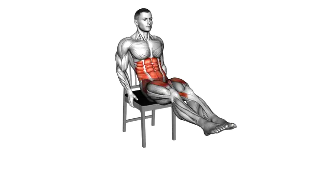 Seated 8 Leg Crunch with Chair exercise demonstration