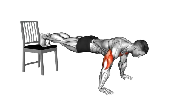 Decline Push up with Chair exercise demonstration
