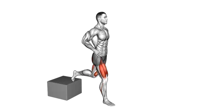Split Squat with Low Box exercise demonstration