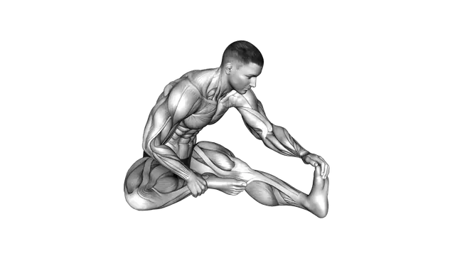 Seated Single Leg Hamstring Stretch exercise demonstration
