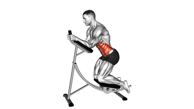 Lever Ab Coaster Crunch exercise demonstration