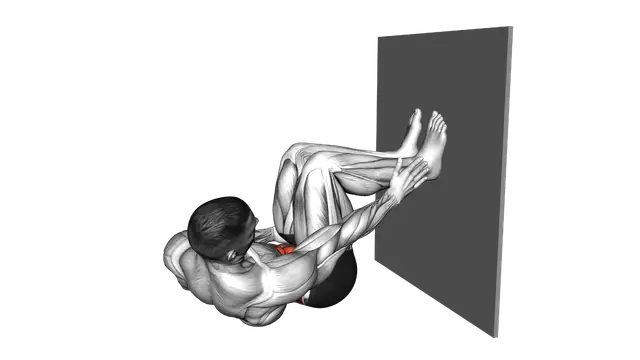 90 Degree Heel Touch against Wall exercise demonstration