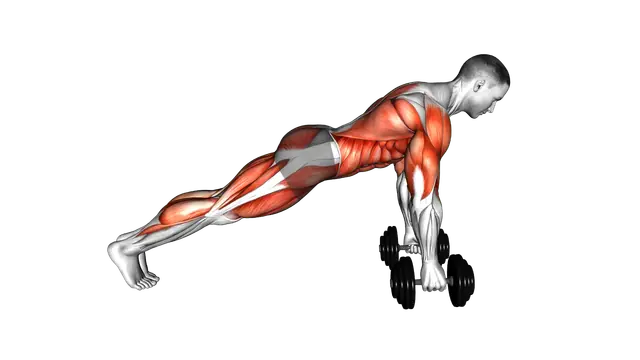 Dumbbell Bear Crawl Push up exercise demonstration