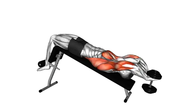 Dumbbell Decline Pullover exercise demonstration