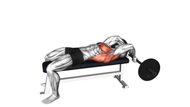 Barbell Bent Arm Pullover exercise demonstration