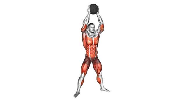 Medicine Ball Twist Turn Slam exercise demonstration