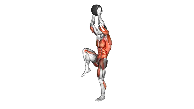 Medicine Ball Single Leg Slam exercise demonstration