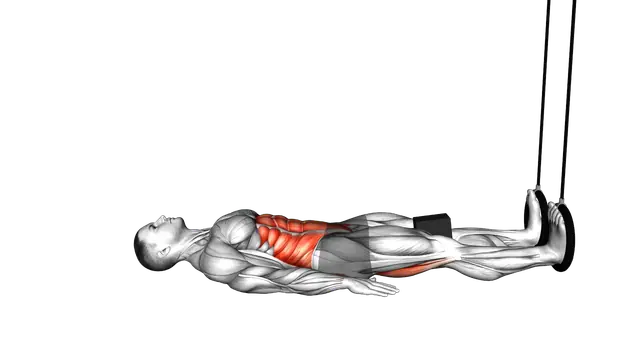 Ring Leg Curl with yoga block exercise demonstration