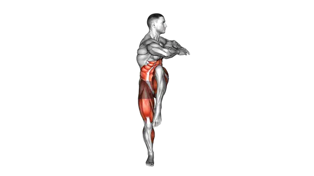 Twist Knee Drive exercise demonstration