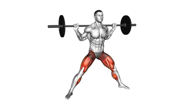 Barbell Cossack Squat exercise demonstration