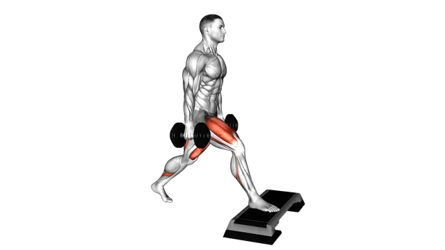 Dumbbell Split Squat Front Foot Elevanted exercise demonstration