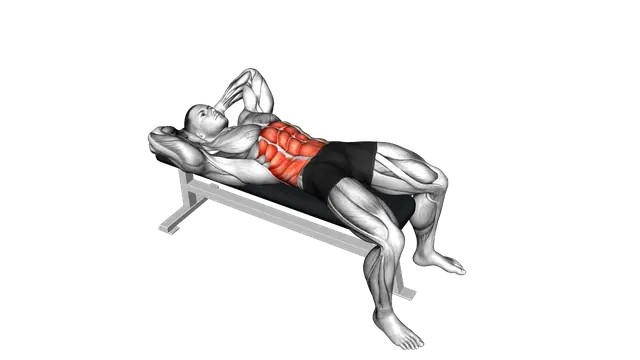 Crunch on a Bench exercise demonstration
