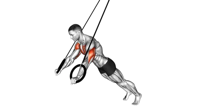 Ring Incline Push up exercise demonstration