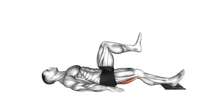 Ring Eccentric Single Leg Curl with towel exercise demonstration