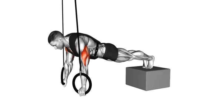 Ring Weighted Vest Decline Push up exercise demonstration