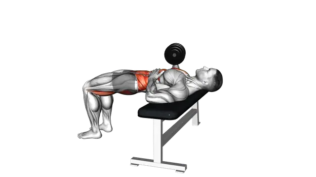 Dumbbell 3 Point Bench Press exercise demonstration