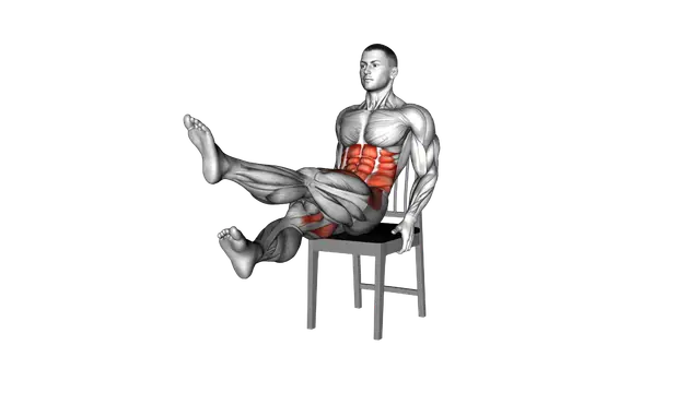 Seated Criss Cross Legs on a Chair exercise demonstration